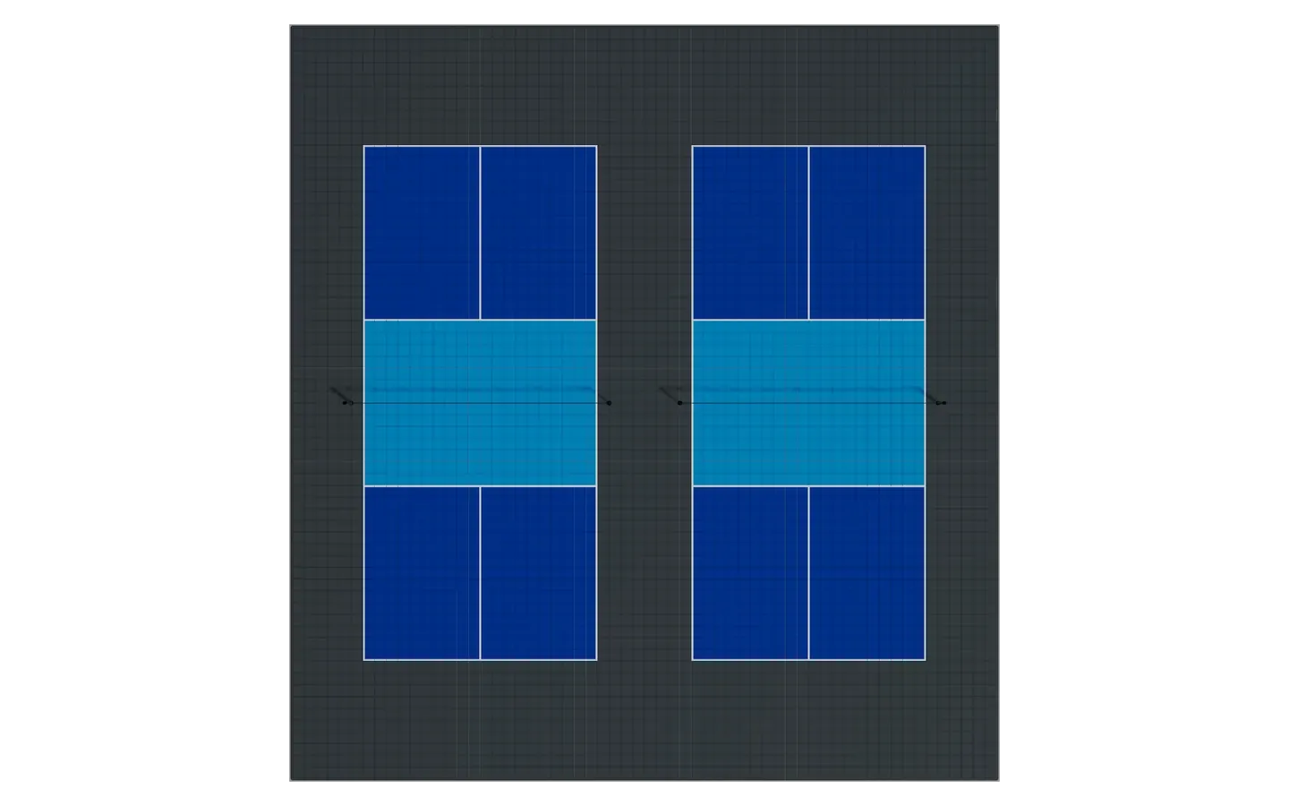 2 pickleball courts