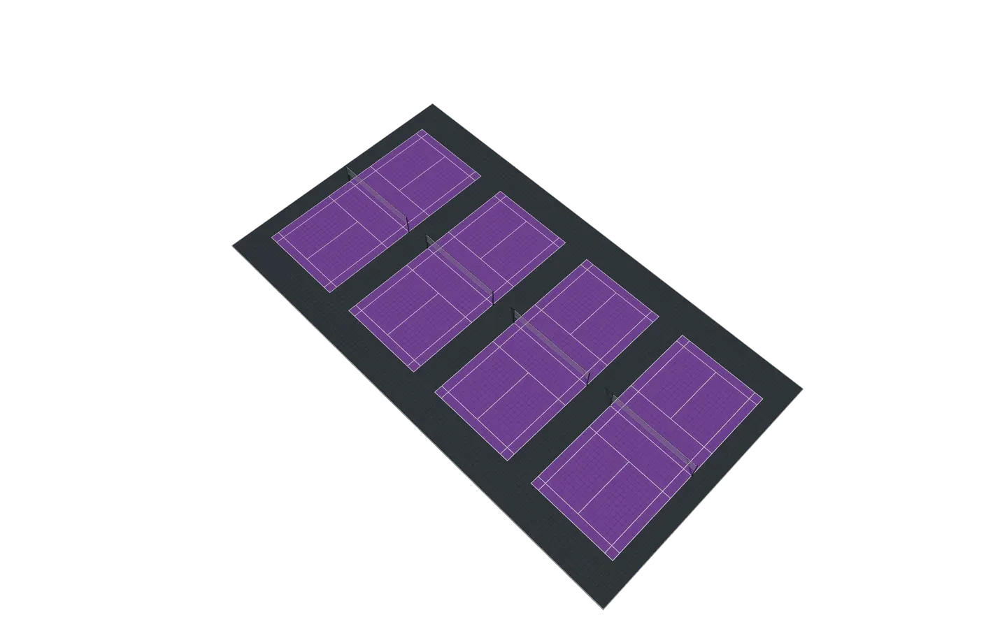 4 badminton courts