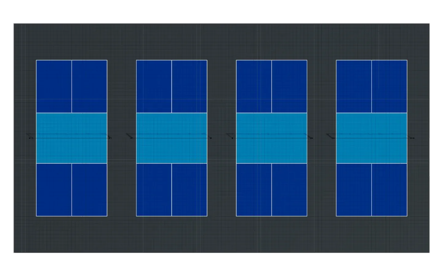 4 pickleball courts