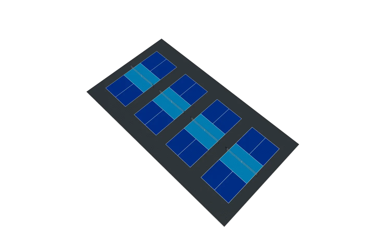 4 pickleball courts