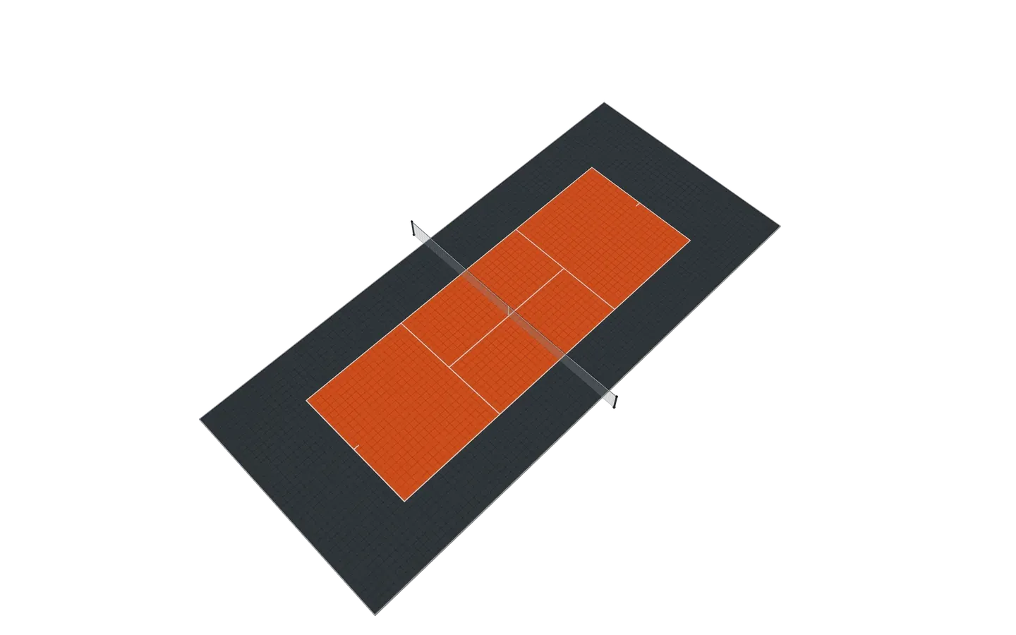 Orange tennis court (60 ft)