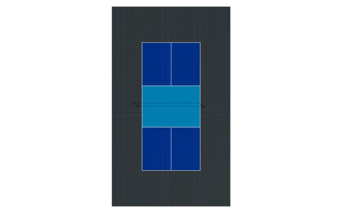 Tournament pickleball court