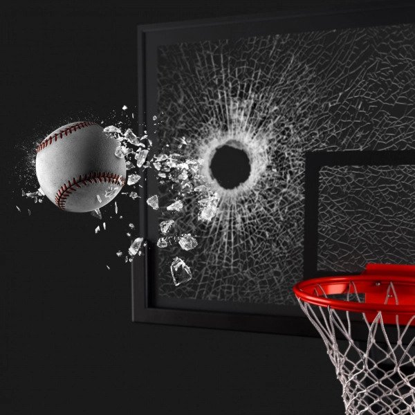 MegaSlam Basketbal Hoepels - Geen-Breuk-Backboard Bescherming