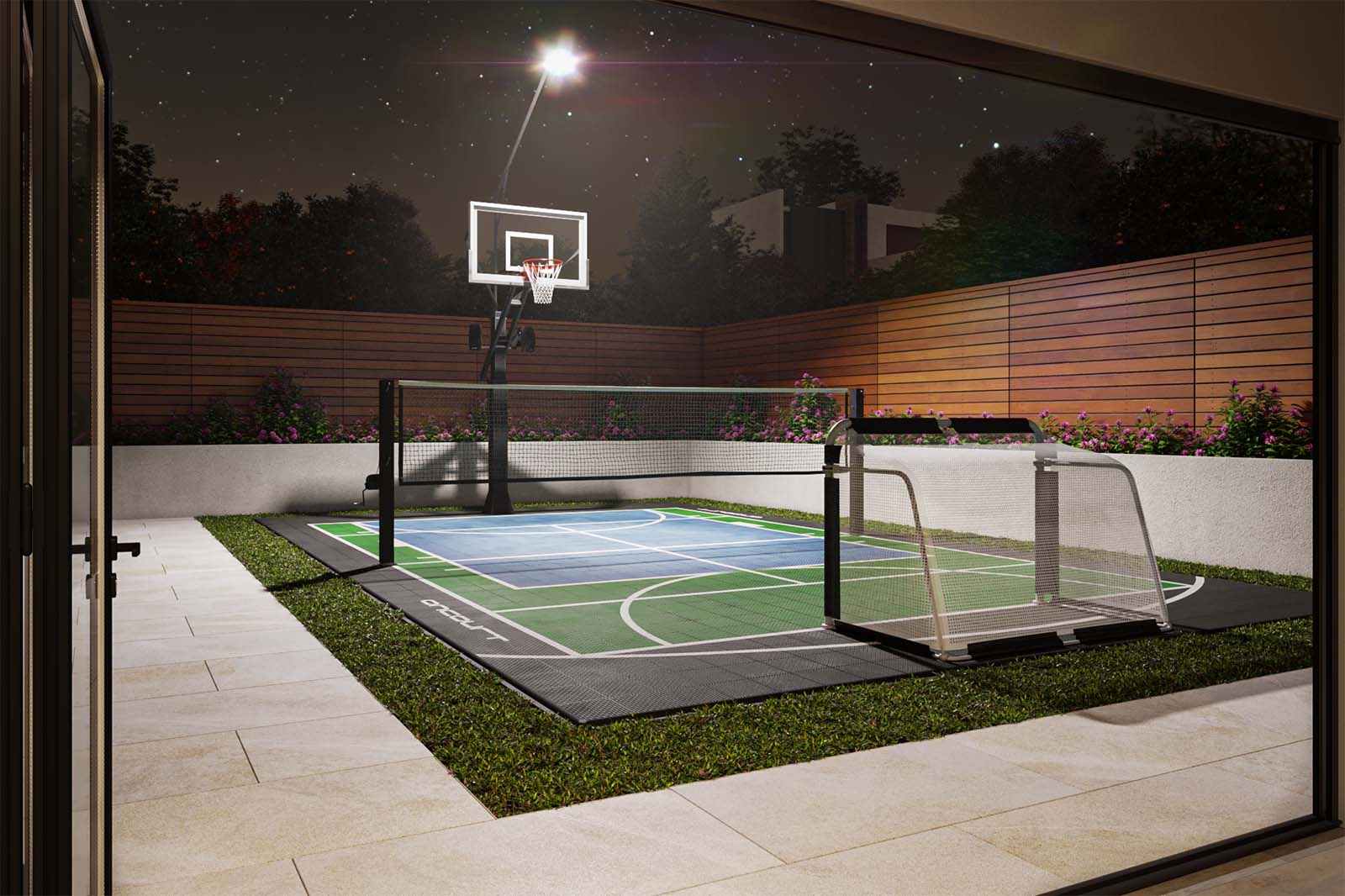 Basketball courts with lights near deals me