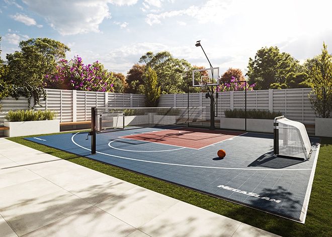 Kit de cancha de baloncesto de 11,44 x 9,38 m - OnCourt