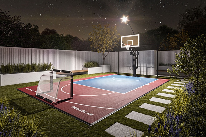 6.3 x 9.38m Kit do campo de basquetebol doméstico - Gamelight - OnCourt