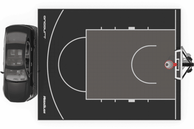 7.33 x 9.38m Basketball Court Kit - Top