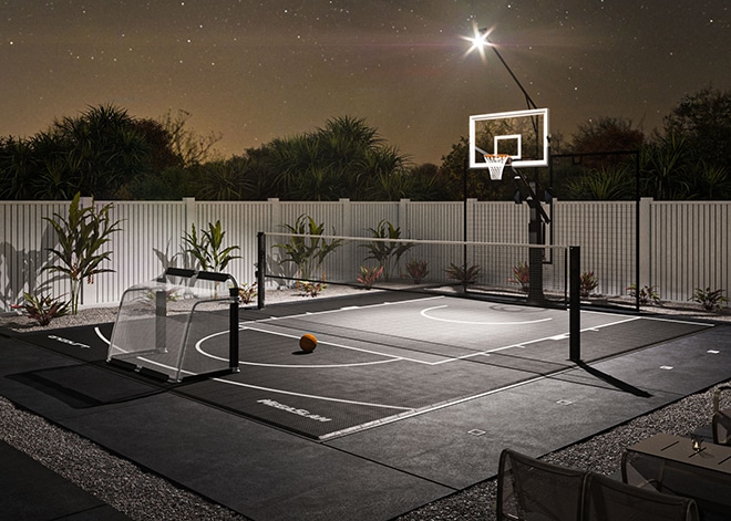 7.33 x 9.38m Home basketbalveld kit - Gamelight - OnCourt