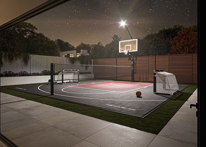 9,38 x 9,38 m Basketballplatz für Zuhause - Gamelight - OnCourt