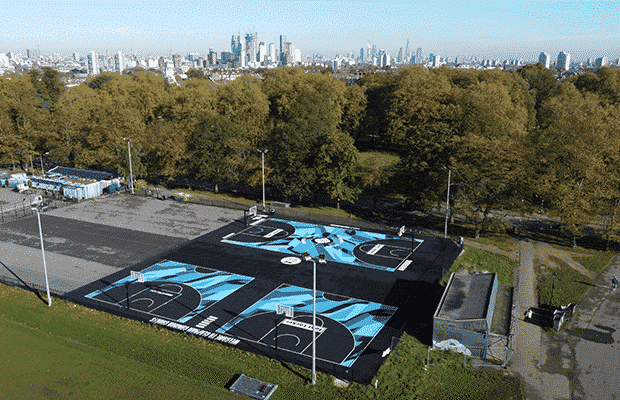 Cancha de baloncesto de Clapham-Common - Hoopsfix