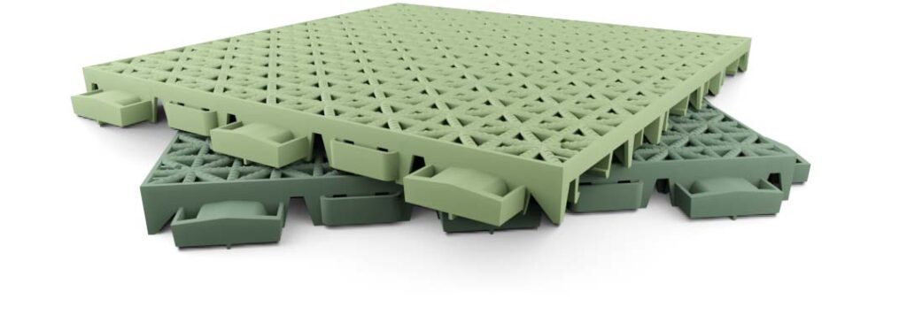 Versacourt Game Outdoor Sport Tiles Stack - Vert ardoise Vert olive