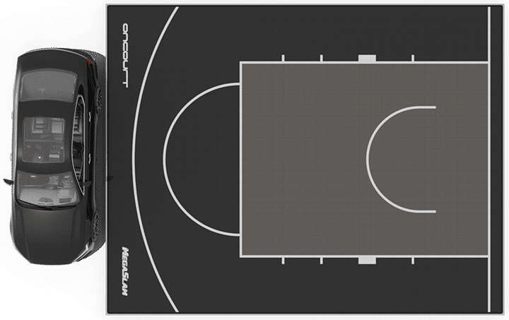 7,33 x 9,38 m Basketbollsplan Ytstorlek